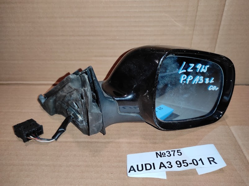 No375 Б/у Дзеркало бокове право 8L1858531JA3FZ для Audi A3 1995-2001