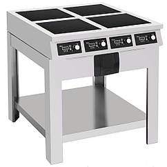 Індукційна плита комбінована ПІК-2I-2ІЧ-10, кухонна плита індукційні+інфрачервоні конфорки, промислова плита комбінована