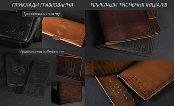 Класичне шкіряне портмоне на 6 карт із застібкою, натуральна шкіра італійський Краст, колір Коричневий, фото 3