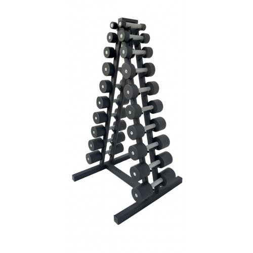 Стійка з гантелями RN-Sport BLACK (1-10 кг)