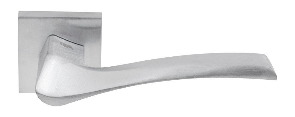 Дверна ручка на розетці RDA Tetrix Хром матовий, фото 1