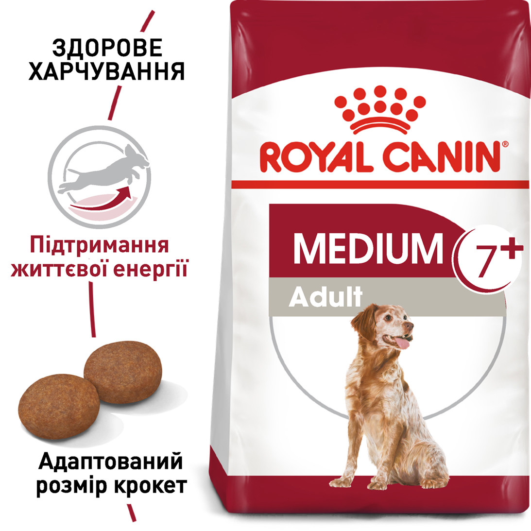 Royal Canin Medium Adult 7+ сухий корм для собак середніх порід від 7 років, 4КГ