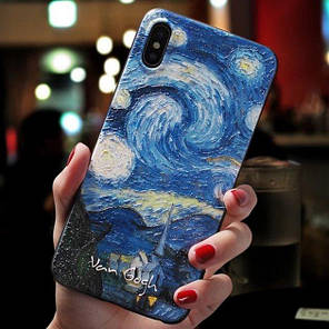 Чохол панель для Apple iPhone X/Xs Alitek Art Ван Гог Зіркова ніч, фото 1