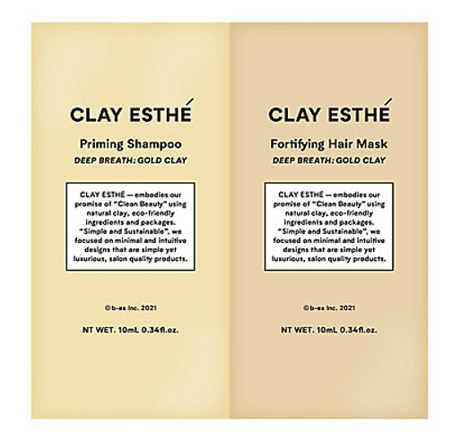 Moltobene Clay Esthe Gold Clay Увлажняющий набор для поврежденных сухих волос, 10 мл + 10 мл