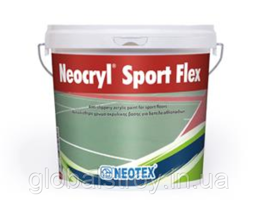 Акрилове еластичне покриття для спортивних майданчиків і кортів Neocryl Sport Flex 12 кг рал 6000 зелений