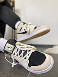 Чоловічі / жіночі кросівки Nike Air Jordan 1 Cream Black | Найк Аір Джордан 1 Кремові, фото 3