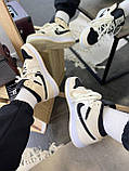 Чоловічі / жіночі кросівки Nike Air Jordan 1 Cream Black | Найк Аір Джордан 1 Кремові, фото 4