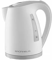 Електрочайник (1,7 л) пластиковий (сірий) Grunhelm EKP-1999GB (чайник електричний)