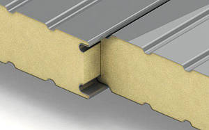 Стінові сендвіч-панелі 100 мм з наповнювачем з пінополіуретану PUR  від виробника