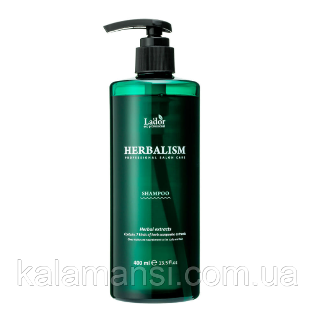 Заспокійливий Шампунь з трав'яними екстрактами Lador Herbalism Shampoo 400ml