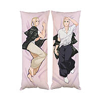 Подушка для обнимания дакимакура декоративная ростовая двухсторонняя с принтом аниме Токийские Мстители