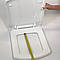 Сидіння для унітазу з термопласту з кришкою з мікроліфтом Sedef 0337, Туалетне сидіння прямокутної форми, фото 8