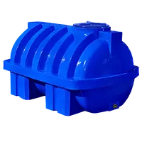 Емкость R Europlast 1500 л двухслойная горизонтальная 180*123*106 см синяя (усиленное ребро)