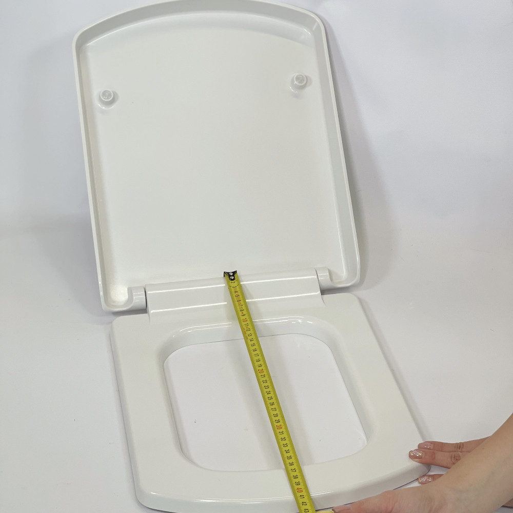 Кришка для унітазу з дюропласту Arya 0403, Прямокутне унітазне сидіння з антибактеріальним покриттям, фото 1