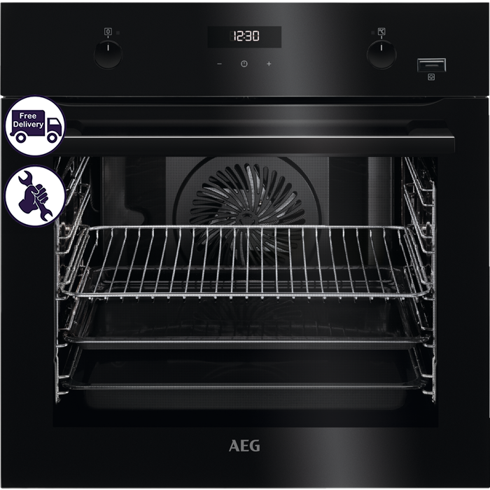 AEG BER455120B. Електрична духова шафа 6000 Чорний