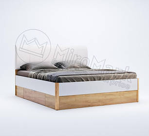 Двоспальне ліжко м'яка спинка з шухлядами 180х200 у спальню Асті Міромарк