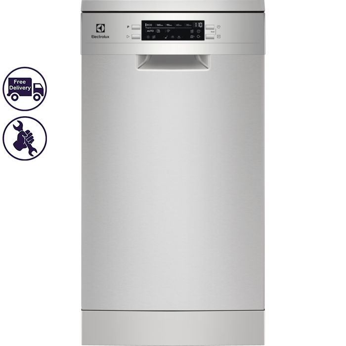 Electrolux SMM43201SX. Окремо стояча посудомийна машина Slimline < 45 см Сушка AirDry 700 FLEX
