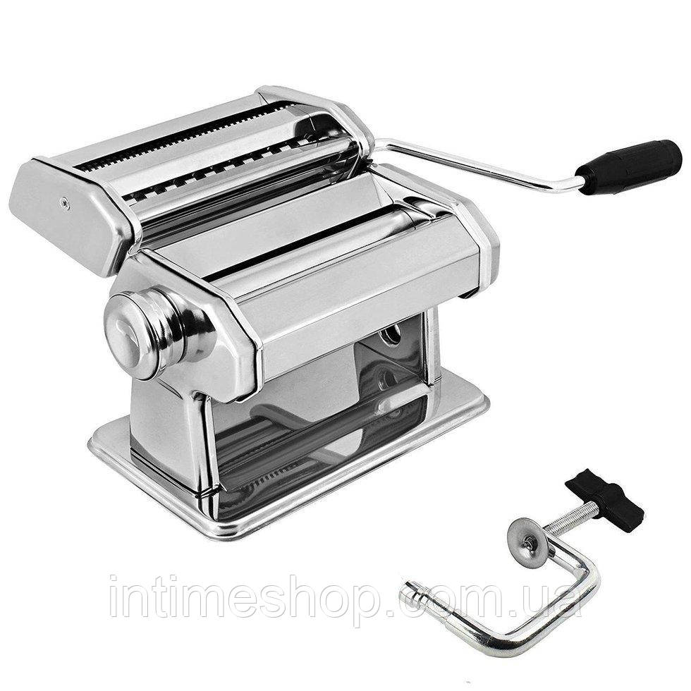 Ручная машинка для изготовления макарон (лапшерезка) 150 мм. ручная машинка для раскатки теста (TI) - фото 9 - id-p1583871378