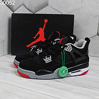 Баскетбольные кроссовки Nike Air Jordan 4 Retro черные мужские кроссовки Найк Аир Джордан