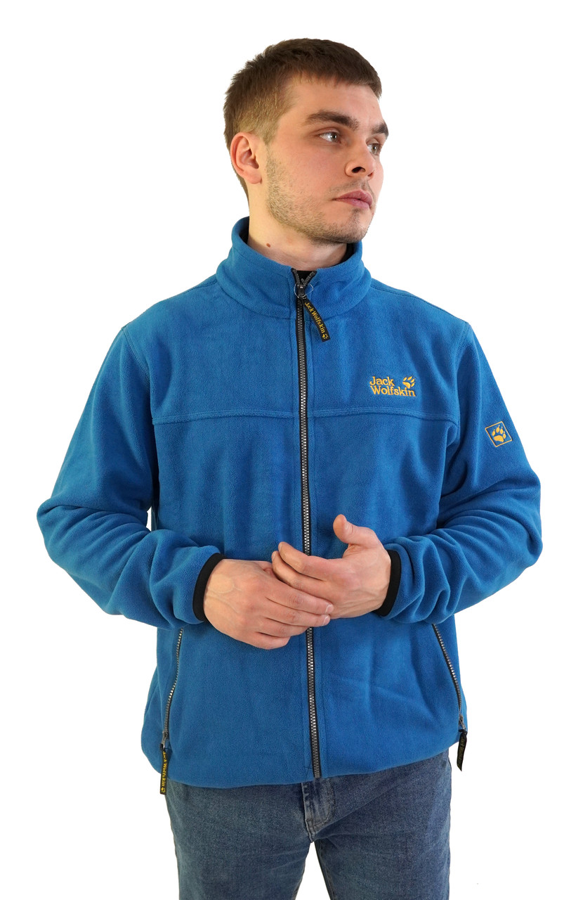 Чоловіча Вітровка оригінал Jack Wolfskin тепла синя весняна