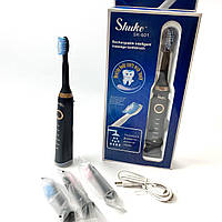 Электрическая зубная щетка Shuke SK-601 ультразвуковая 4 насадки, черная