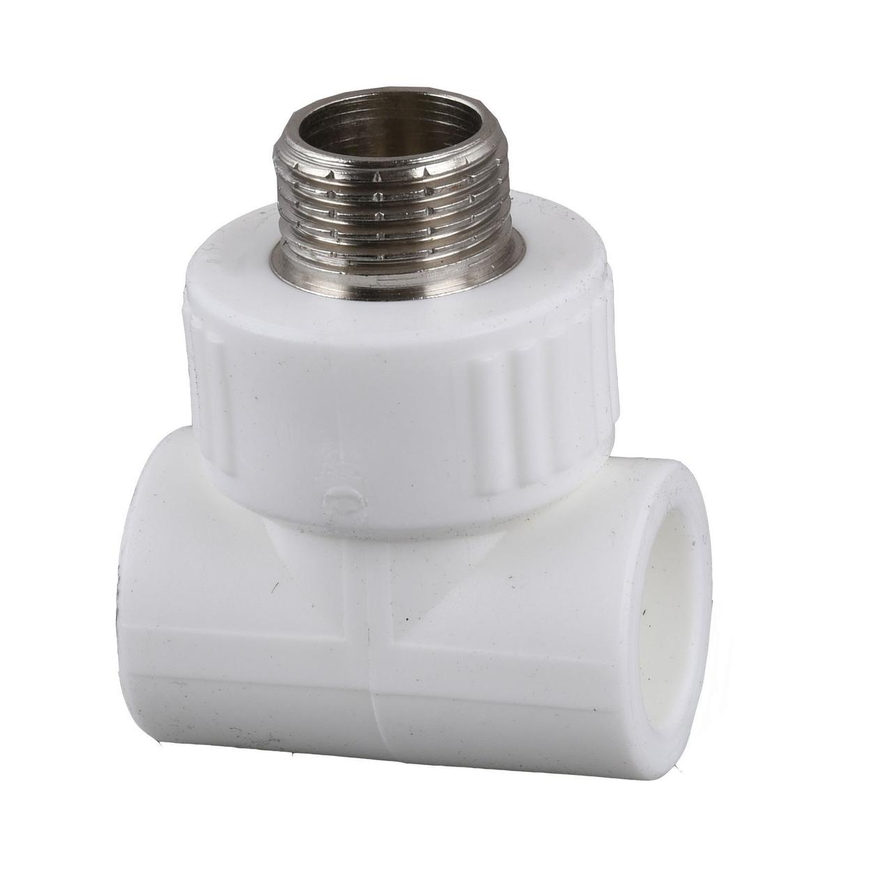 Трійник зовнішня різьба Kalde PPR ф20х1/2 (білий) 2014 (000017863), фото 1