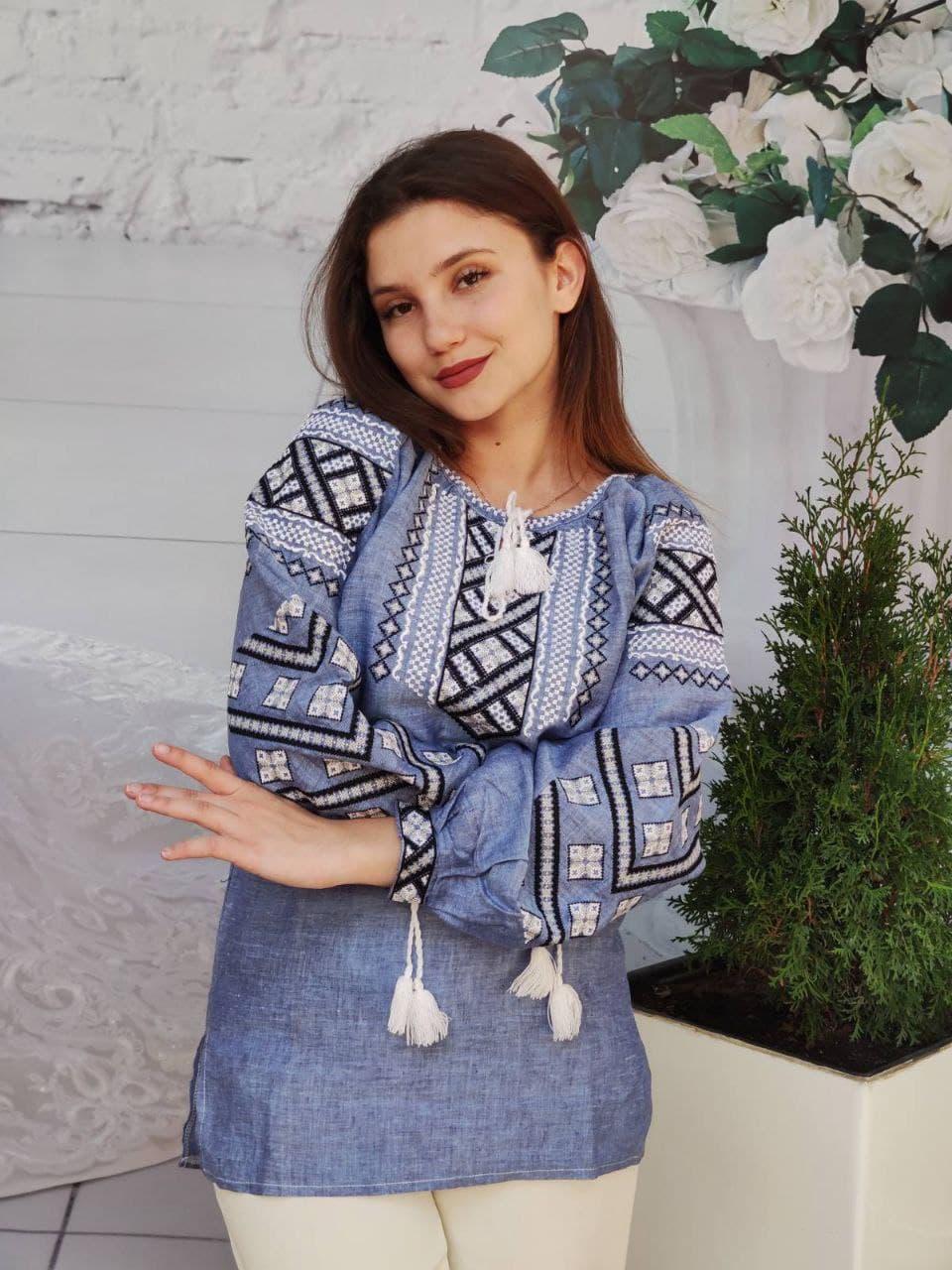 Вишиванка лляна жіноча "Діана", 42-56 р-ри