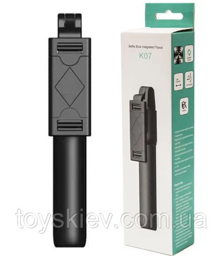 Селфі палиця штатив тринога для телефона Bluetooth з пультом Selfie Stick K07 Чорний