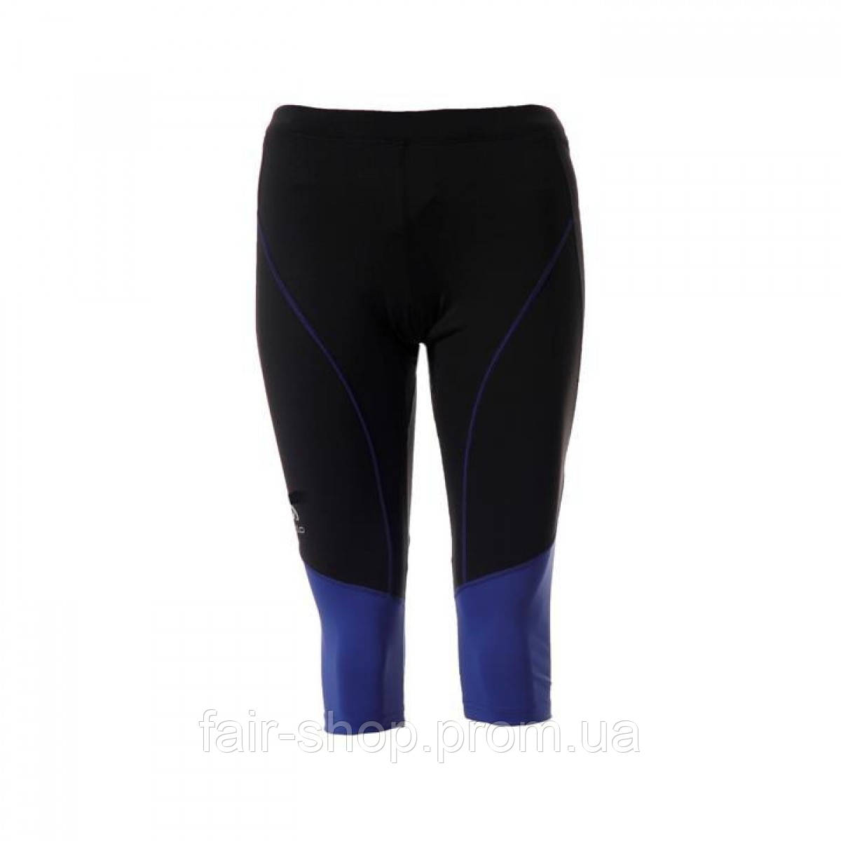 Леггинсы Odlo Tights three quarter Fury Ld43 Black-blue, оригінал. Доставка від 14 днів