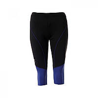 Леггинсы Odlo Tights three quarter Fury Ld43 Black-blue - Оригинал