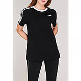 Футболка Adidas Essentials 3 Stripe Black/White, оригінал. Доставка від 14 днів, фото 2