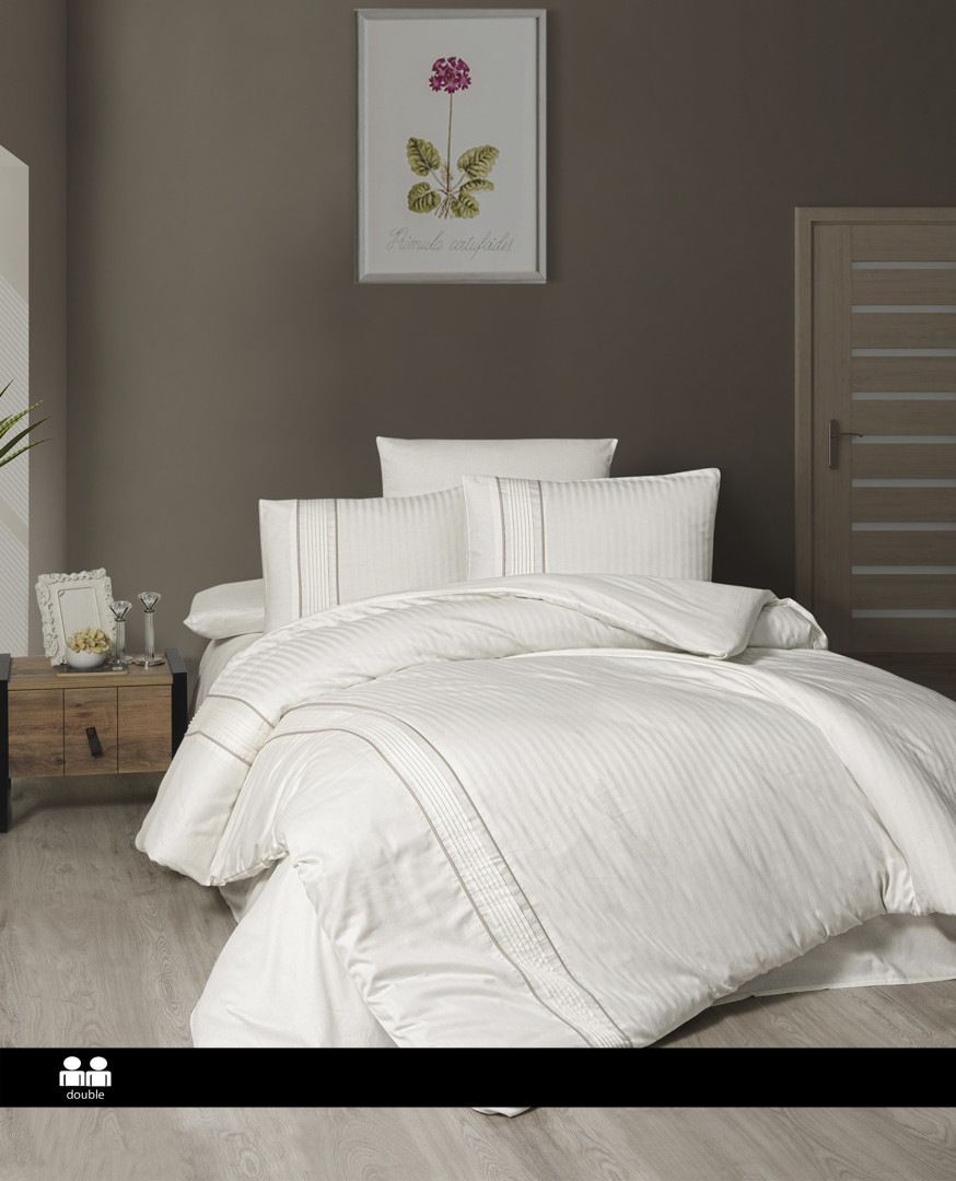 Турецьке Постільна Білизна First Choice Deluxe Satin Alfa Cream