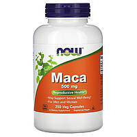 Мака Now Foods, , 500 мг, 250 растительных капсул - Оригинал