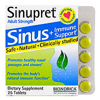 Препарат на основе трав Bionorica, Sinupret, Adult Strength, поддержка здоровья носовых пазух и иммунной