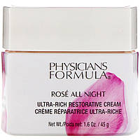 Ночные увлажняющие средства Physicians Formula, Rose All Night, Ultra-Rich Restorative Cream, 1.6 oz (45 g) -