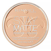 Прессованная пудра Rimmel London, Stay Matte, компактная легкая пудра с матирующим эффектом, оттенок 004