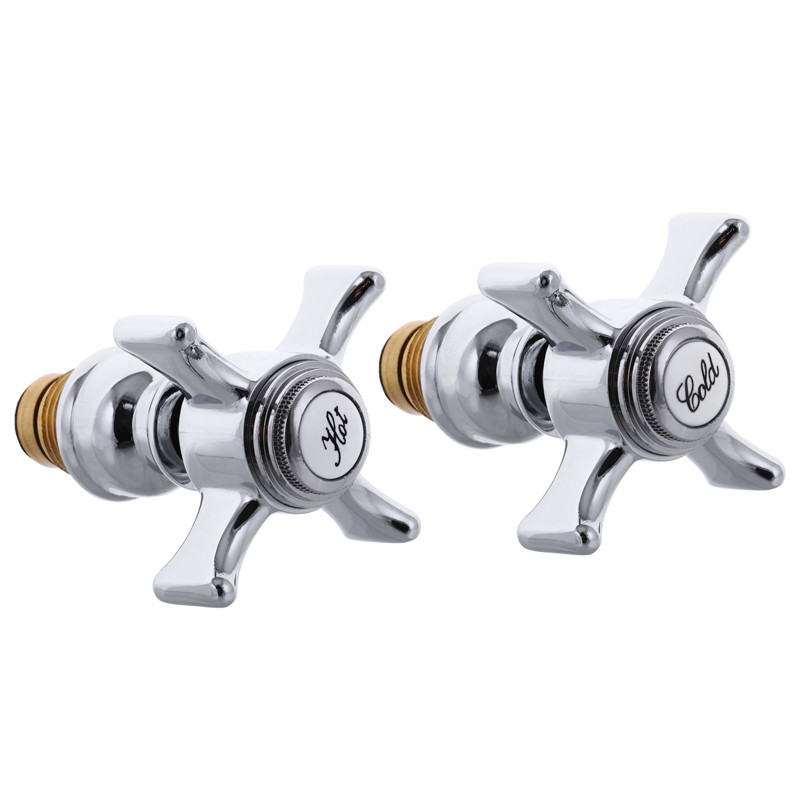 Вентиль для смесителя HAIBA ZEUS (ПАРА) с кран-буксой 1/2" хром AC0567 ...