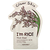 Маска Tony Moly, I'm Rice, Clear Skin Mask Sheet, 1 Sheet, 0.74 oz (21 g) - Оригинал