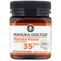 Мед манука Manuka Doctor, Manuka Honey Multifloral, MGO 35+, 8.75 oz (250 g) - Оригинал
