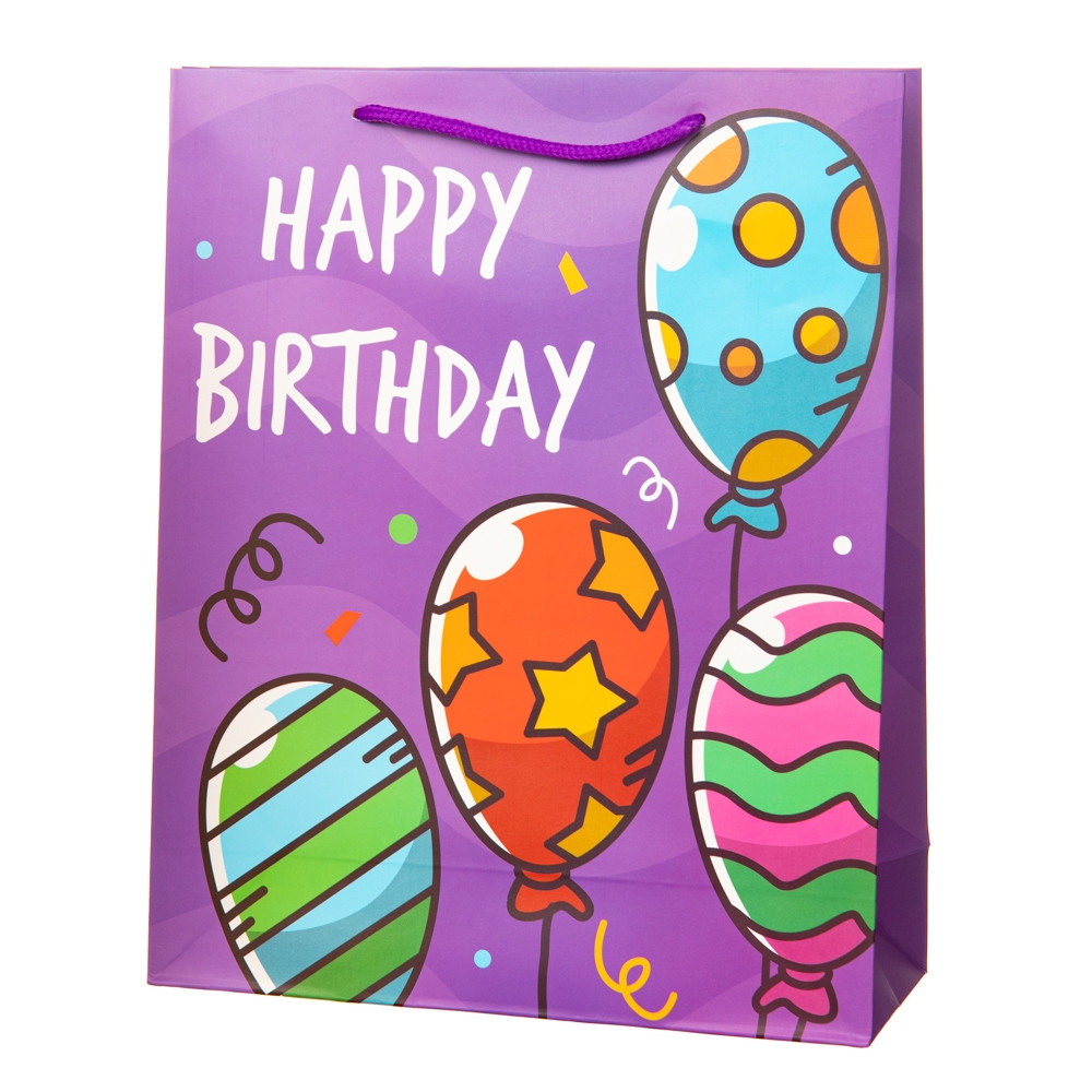 Набір з 12 одиниць. Подарунковий пакет "Birthday gifts" 26*10*32 (8814-015), Папір, Elisey