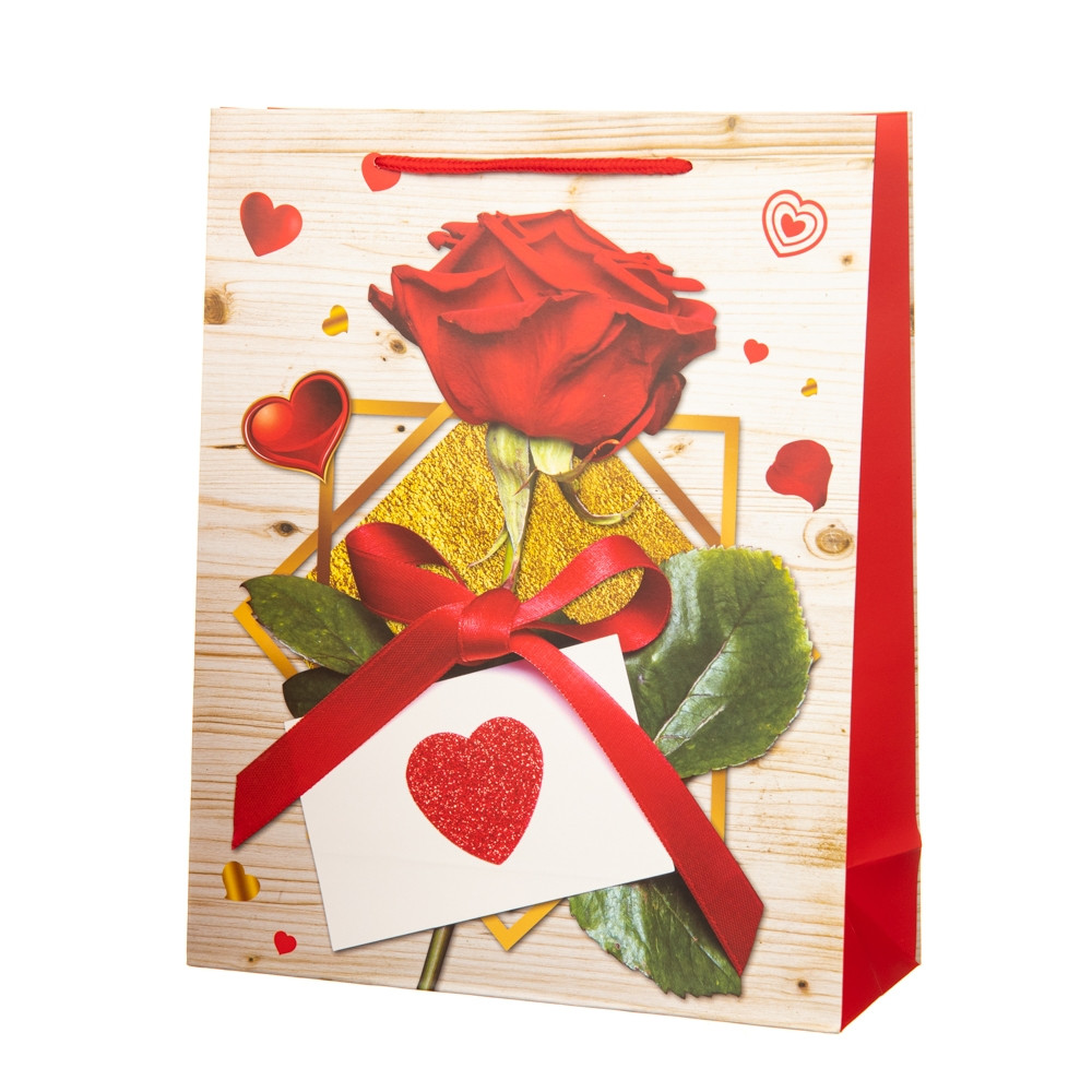 Набір з 12 одиниць. Подарунковий пакет "Rose" 26*10*32 (8814-007), Папір, Elisey