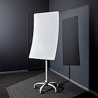 Скляний вигнутий фліпчарт білий