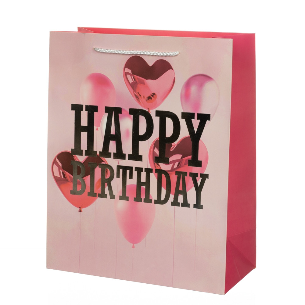 Набір з 12 одиниць. Подарунковий пакет "Happy Birthday" M (8720-039), Папір, Elisey