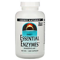 Пищеварительный ферментный препарат Source Naturals, Daily Essential Enzymes, 500 мг, 240 капсул - Оригинал