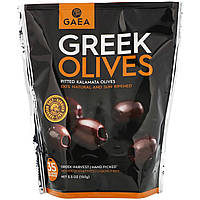 Оливки Gaea, Greek Olives, Pitted Kalamata Olives, 5.3 oz (150 g), оригінал. Доставка від 14 днів