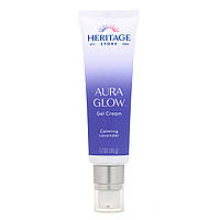 Тонік Heritage Store, Aura Glow Gel Cream, Calming Lavender, 1.7 oz (50 g), оригінал. Доставка з США/ЄС протягом 14 днів