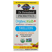 Пробиотик для детей Garden of Life, Dr. Formulated Probiotics, Organic Kids +, Tasty Organic Strawberry