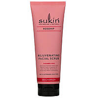 Скраб Sukin, Rejuvenating Facial Scrub, Rosehip, 4.23 fl oz (125 ml) - Оригинал