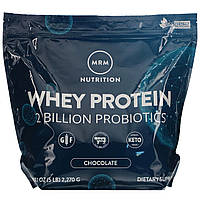 Сывороточный белок MRM, Натуральный сывороточный протеин, 2 миллиарда пробиотиков, голландский шоколад, 917 г Сывороточный белок MRM, Natural Whey Protein, 2 Billion Probiotics, Dutch Chocolate, 5 lbs (2270 g), Сывороточный белок MRM, Natural Whey Protein