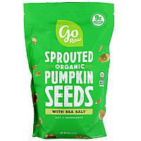 Семена тыквы Go Raw, Organic Sprouted Pumpkin Seeds with Sea Salt, 14 oz (397 g) - Оригинал